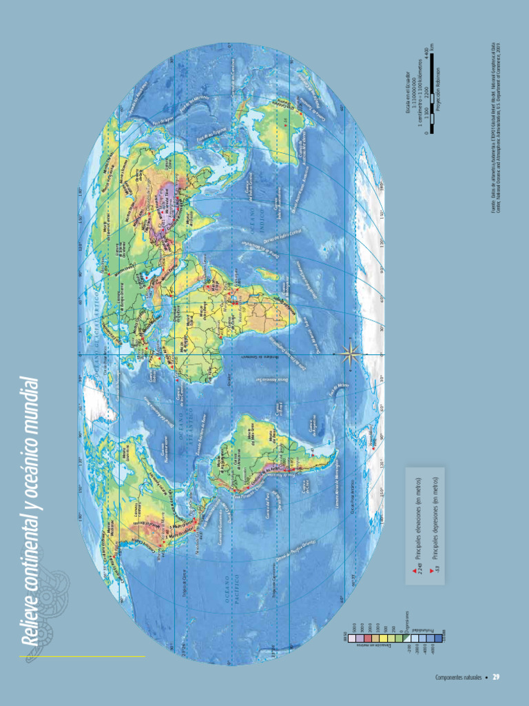 Relieves Oceánicos y Continental Mundial | PDF | Ciencias de la Tierra ...
