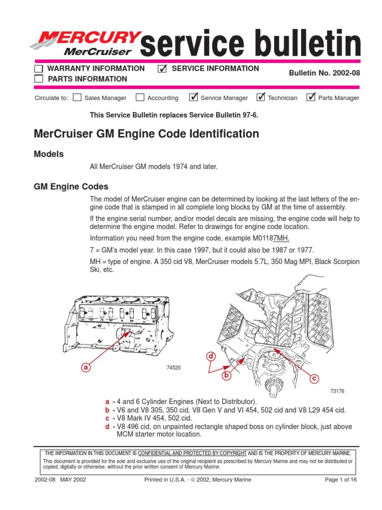 02 08 Mercruiser Engine Id V8 Engine Fuel Injection