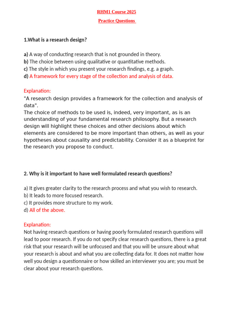 Research Design and Proposal Essentials | PDF | Sampling (Statistics ...