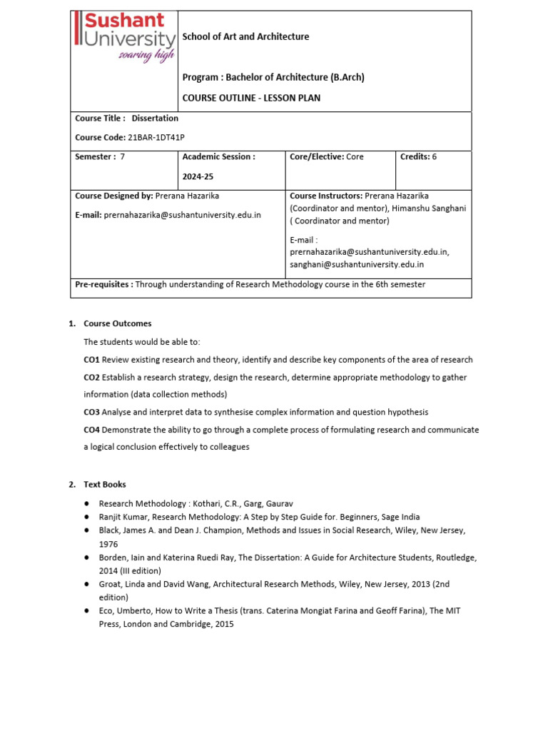 21BAR-1DT41P DISSERTATION Lesson Plan | PDF | Methodology | Citation