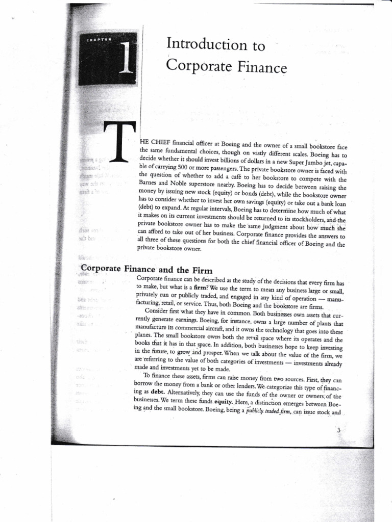 Introduction to Corporate Finance Basics | PDF | Equity (Finance ...