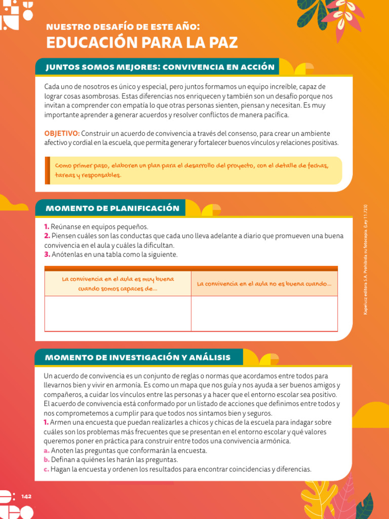 Acuerdo de convivencia escolar 2023 | PDF | Aprendizaje