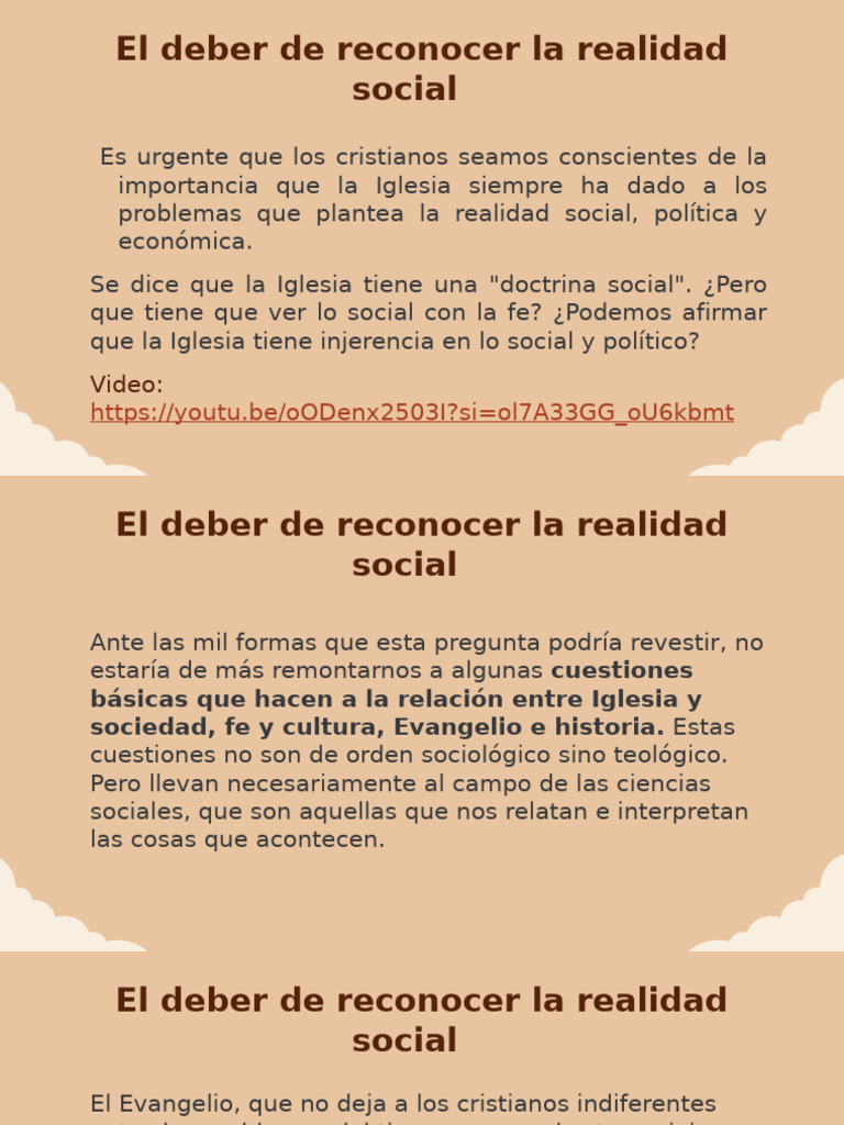 El Deber de Reconocer La Realidad Social | PDF