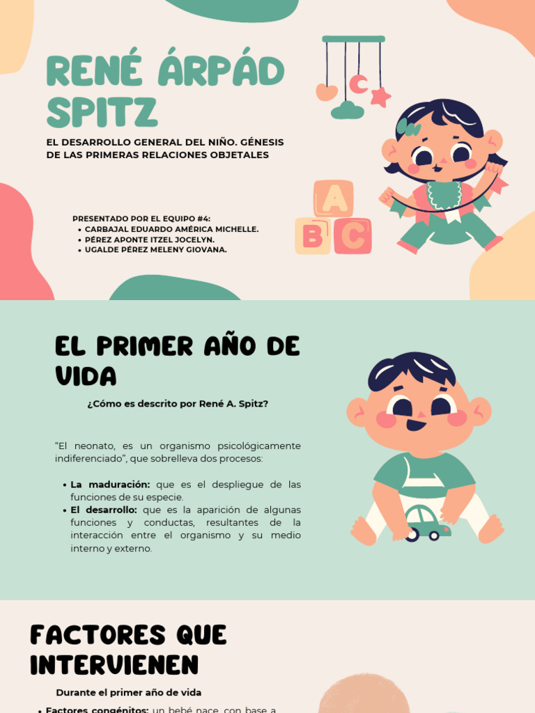 Teoría del apego según René Spitz | PDF | Teoría de apego | Conceptos ...