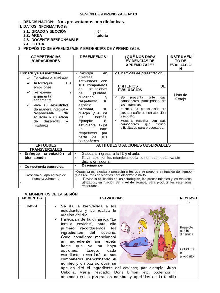 Sexto Grado - Unidad 1 - Sesiones - Semana 1 | PDF | Aprendizaje | Decimal