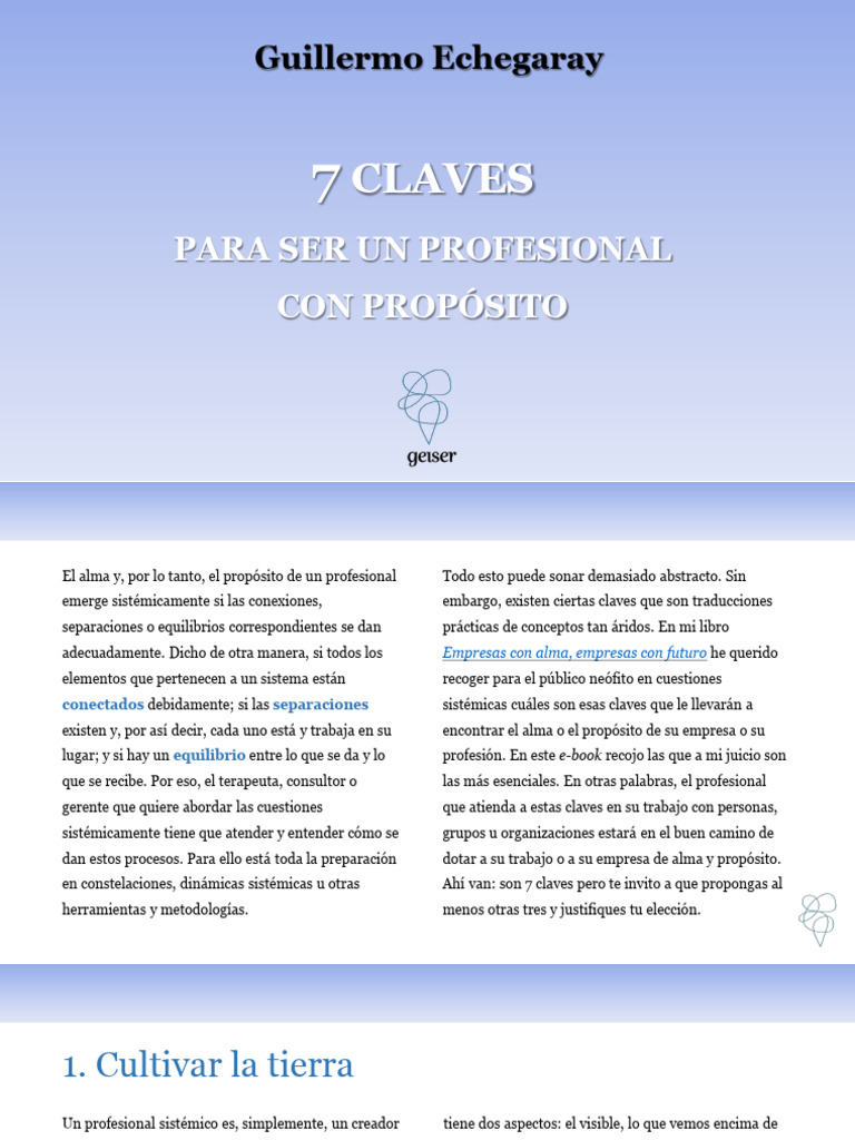 7 Claves para Ser Un Profesional Con Propósito | PDF | Ernest ...