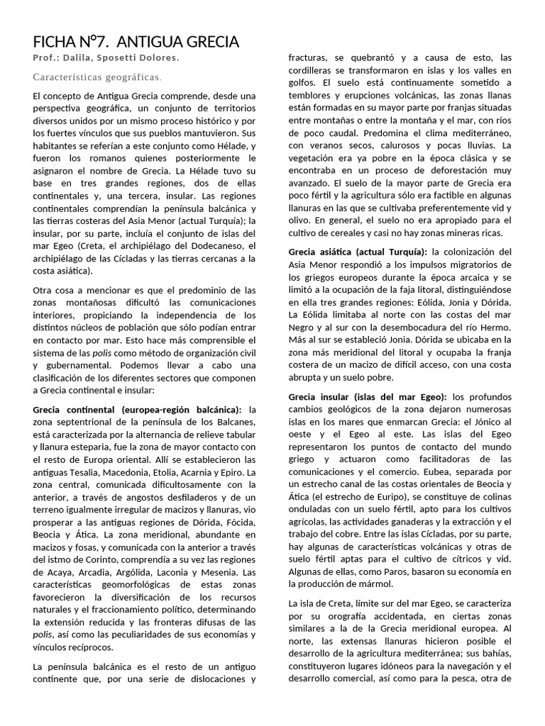 Geografía de la Antigua Grecia | PDF | Antigua Grecia | Grecia