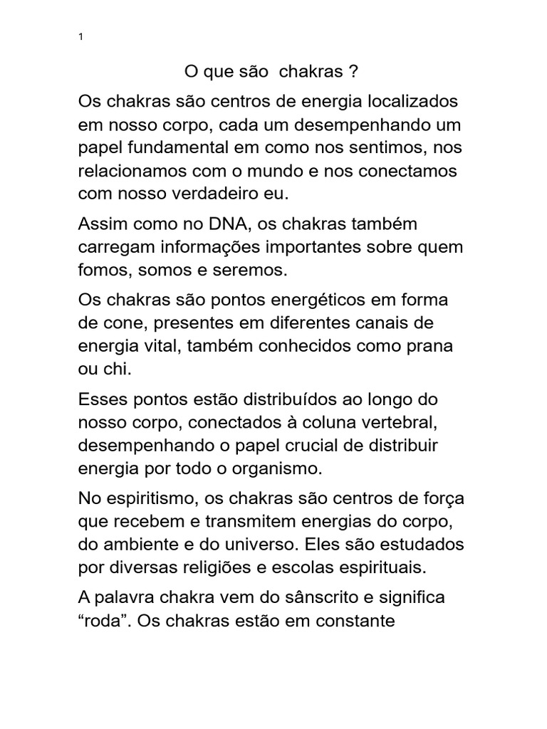 Entenda os Chakras e Seu Equilíbrio | PDF | Chacra | Corpo humano