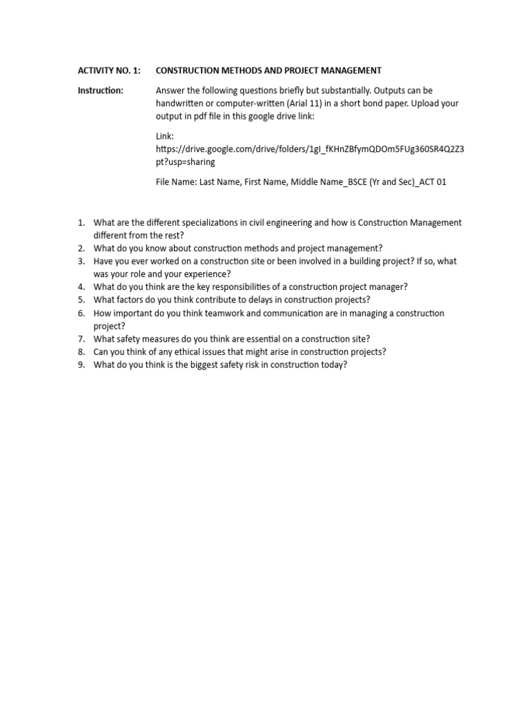 Construction Methods & Project Management Guide | PDF