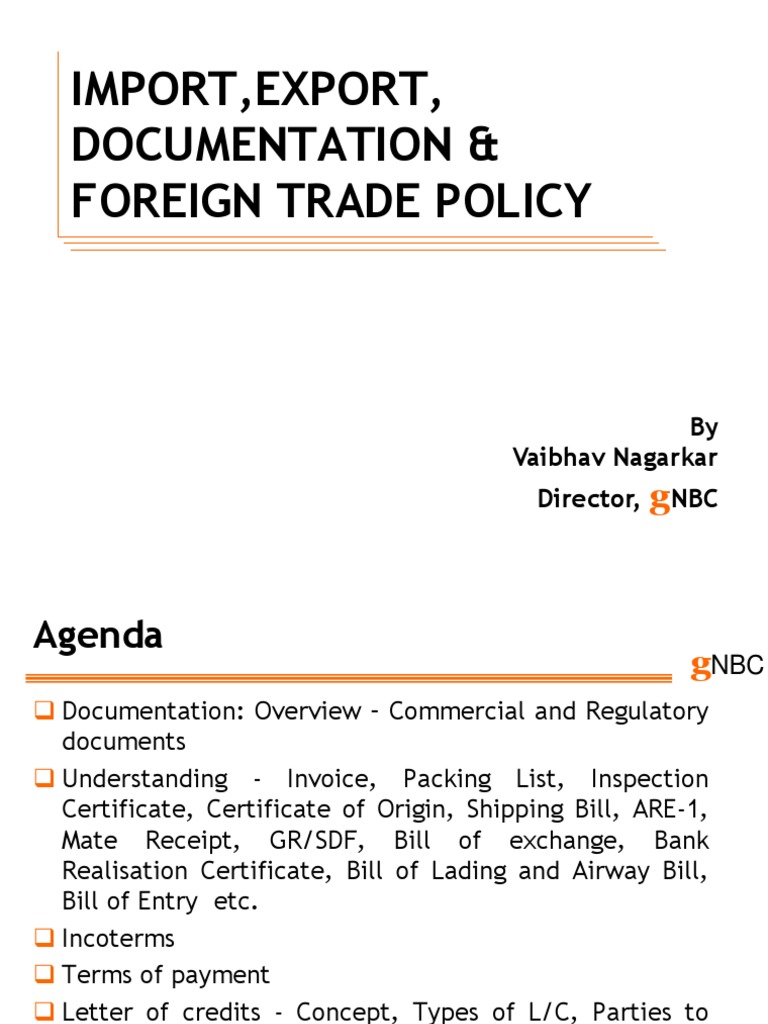 Export Documentation Overview | PDF | Bill Of Lading | Shipping