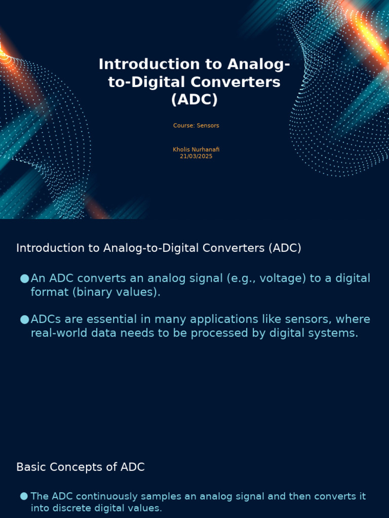 Overview of ADC Techniques and Applications | PDF | Analog To Digital ...