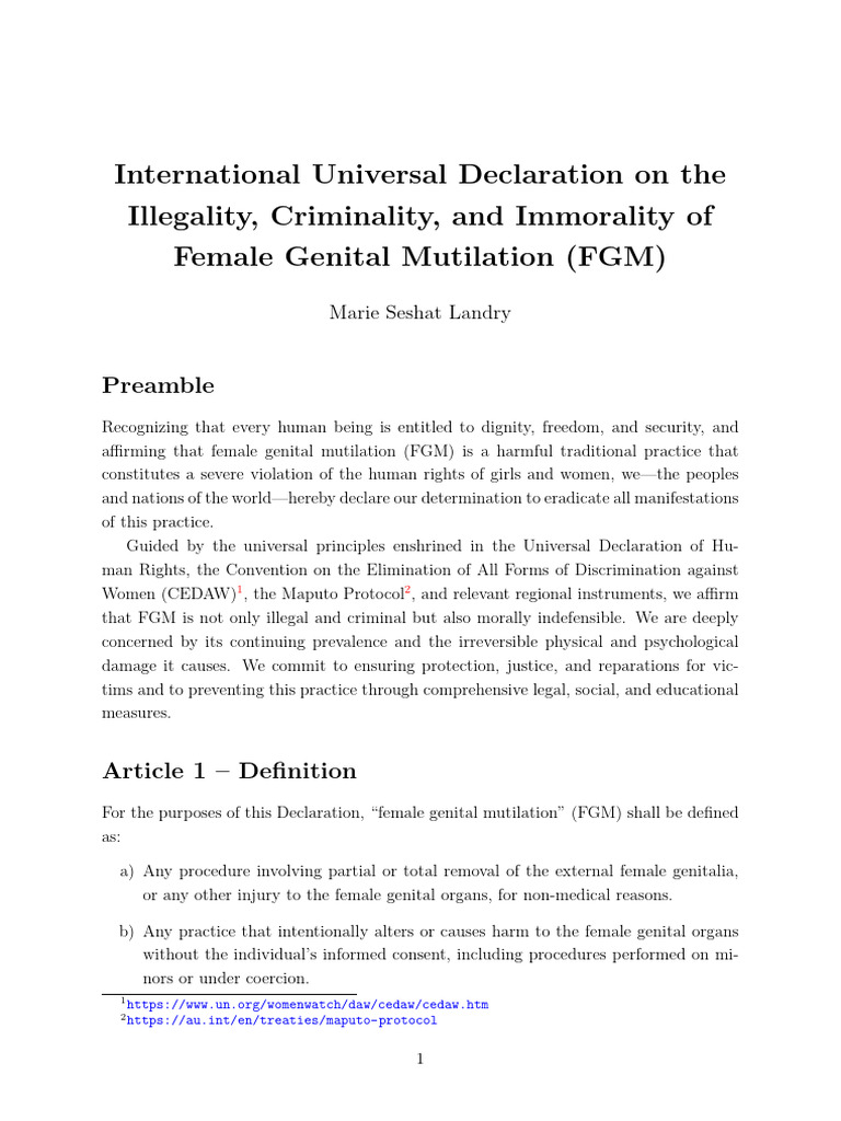 International Universal Declaration On The Illegality Criminality and ...