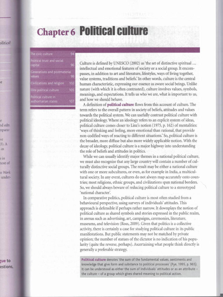 Hague, Harrop-Political Science Ch. Political Culture | PDF