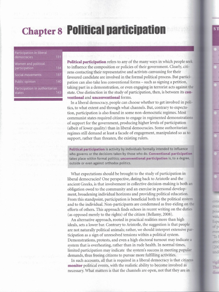 Hague, Harrop-Political Science Ch. Political Participation | PDF