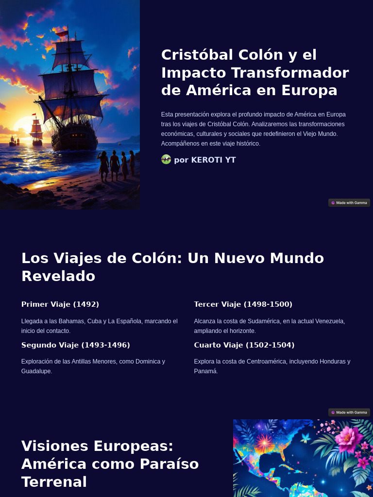 Cristobal Colon y El Impacto Transformador de America en Europa | PDF ...