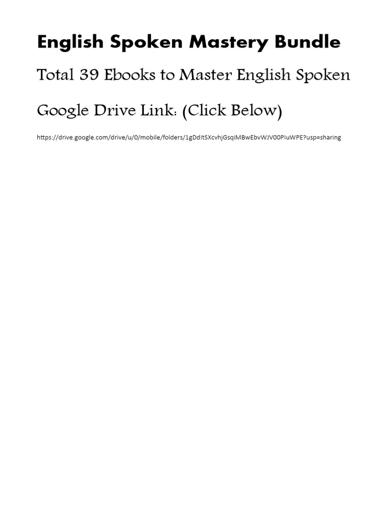 English Spoken Mastery Bundle | PDF