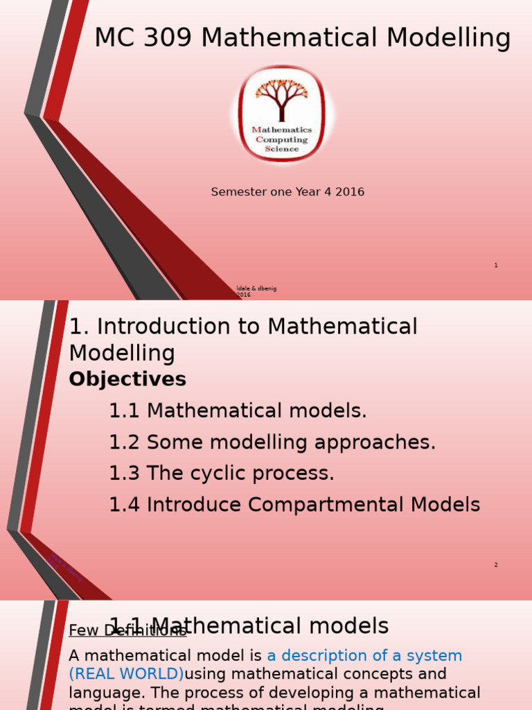 Intro to Mathematical Modelling | PDF | Mathematical Model | Mathematics
