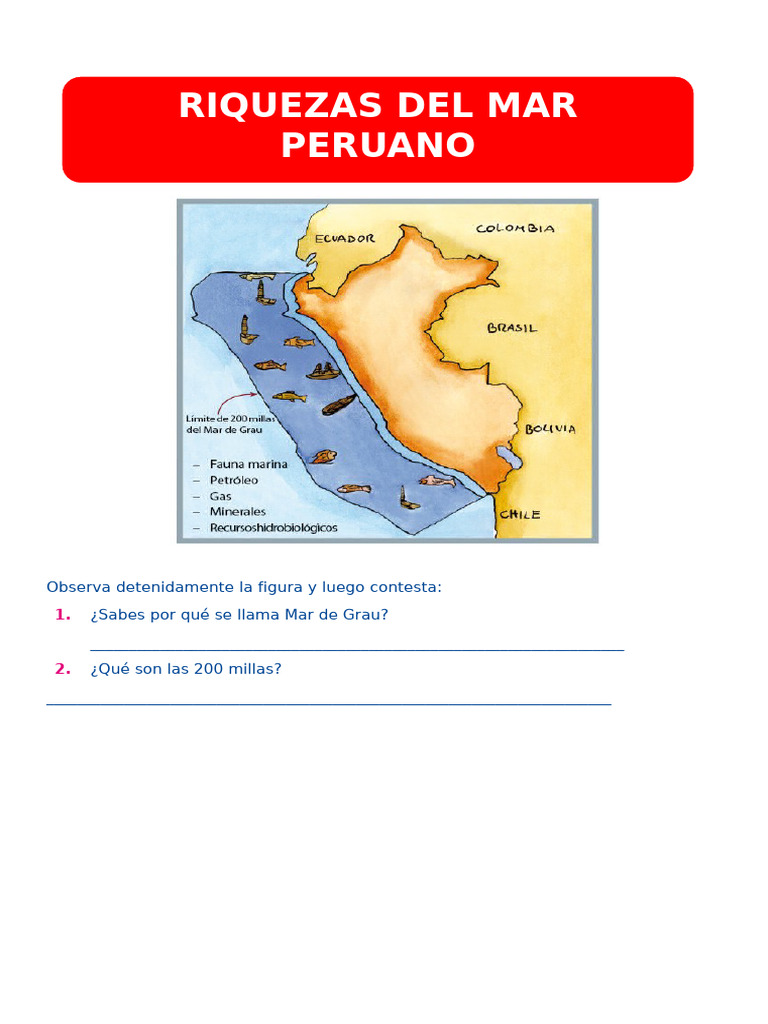 Riquezas y características del mar peruano | PDF | Ciencias de la ...