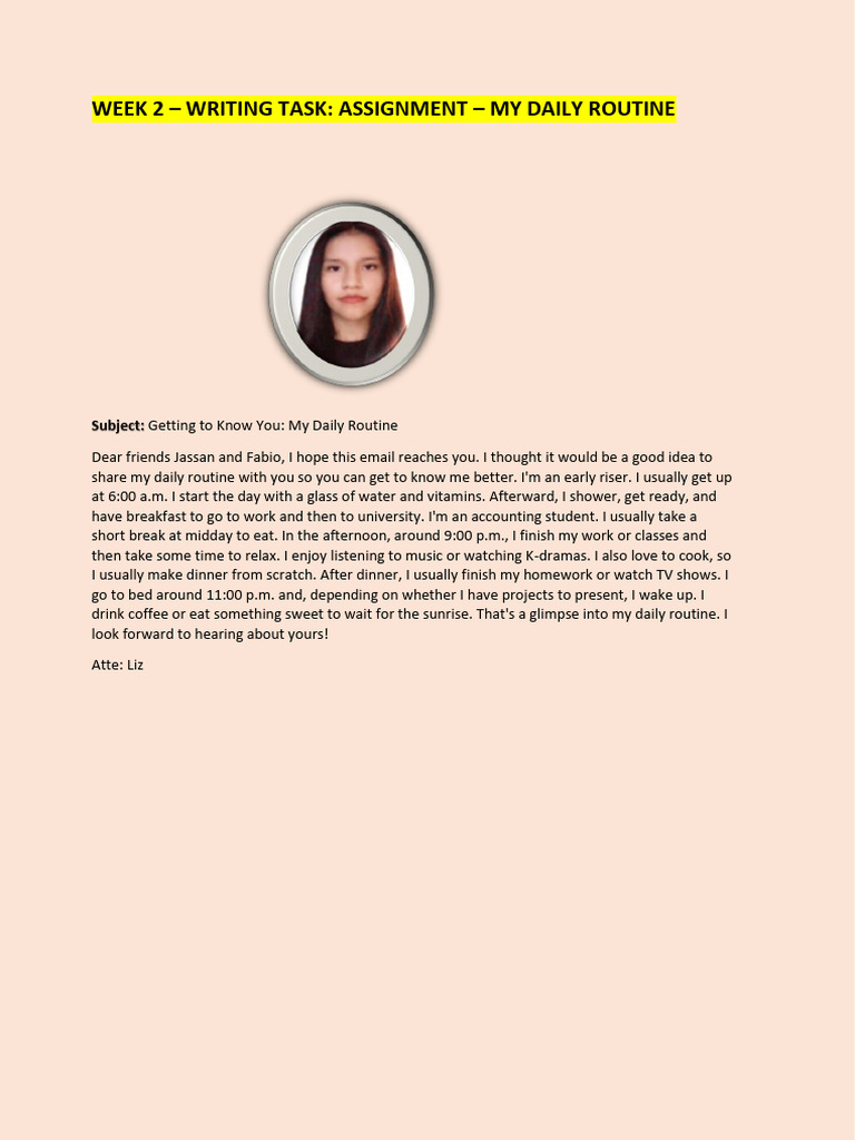 My Daily Routine: A Personal Insight | PDF
