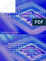 Schramm S Linear Model of Communication (1954) : Anne Margareth O.Chavez /BMC III-3