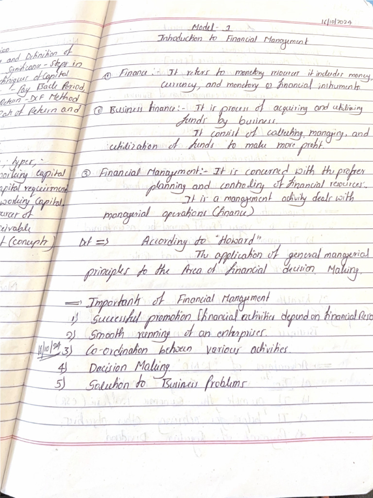 FM Notes | PDF