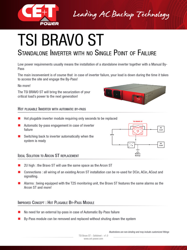 TSI Bravo ST: Hot Plugable Inverter Solution | PDF | Power Inverter ...