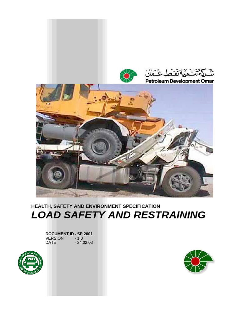 SP-2001 HSE Specification - Load Safety and Restraining | PDF | Semi ...