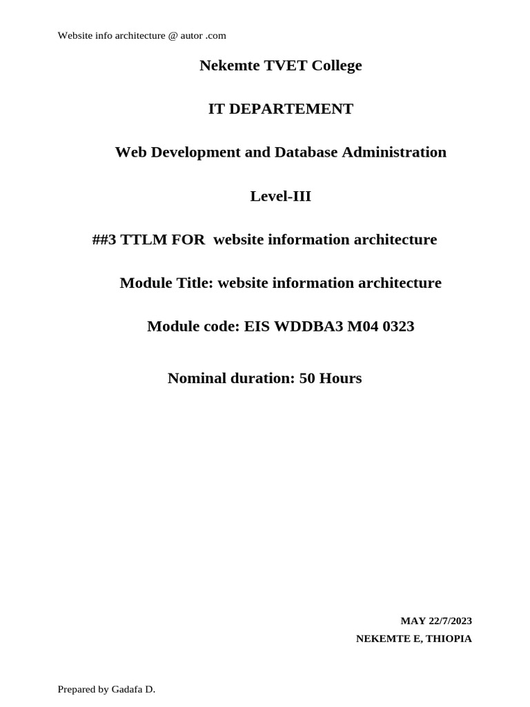 Website Information Architecture Guide | PDF | Websites | World Wide Web