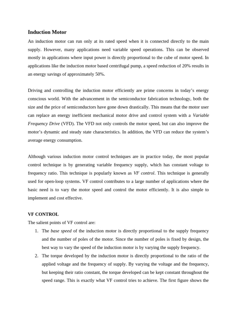 Linear Induction Motor and VF Method | PDF | Electromagnetism ...