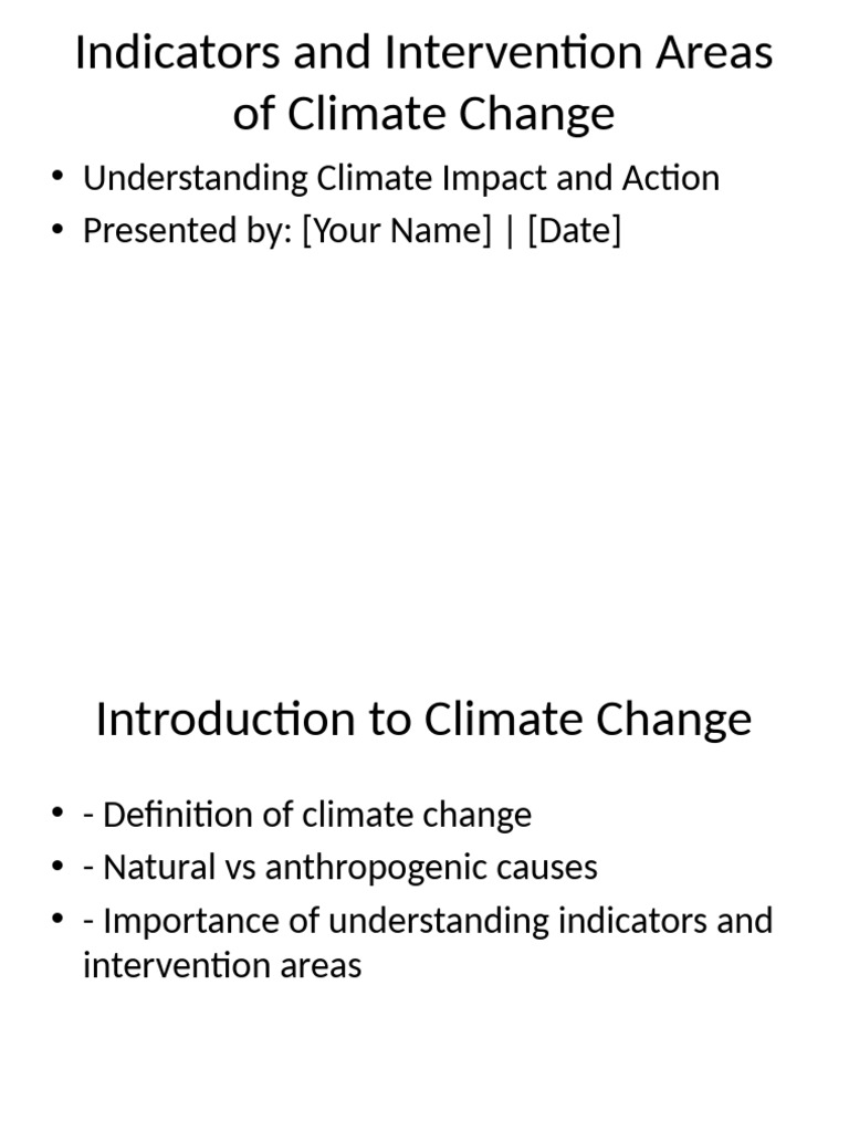 Climate Change Indicators and Actions | PDF