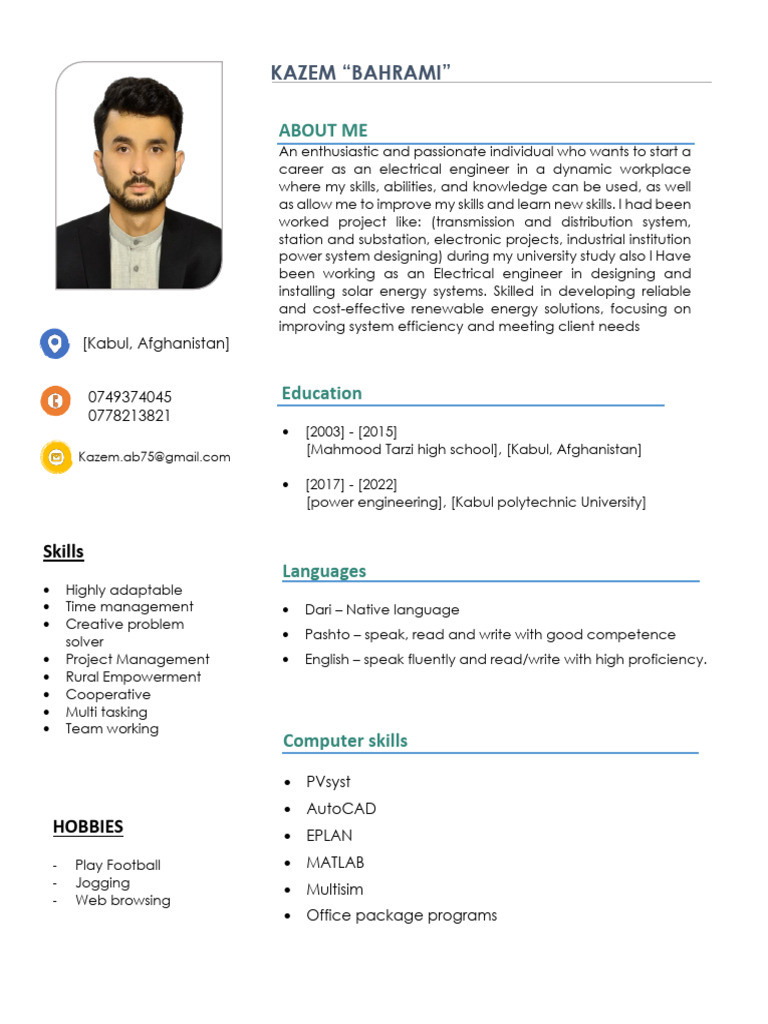 Kazem CV P | PDF
