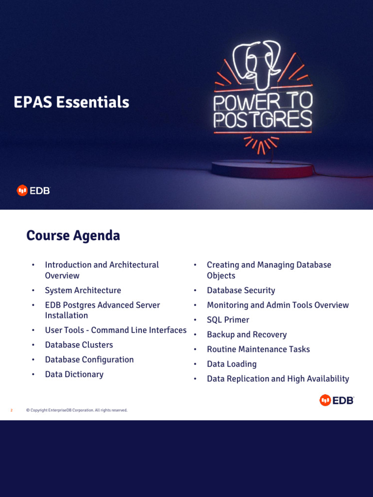 EPAS Essentials v15 | PDF | Postgre Sql | Information Technology