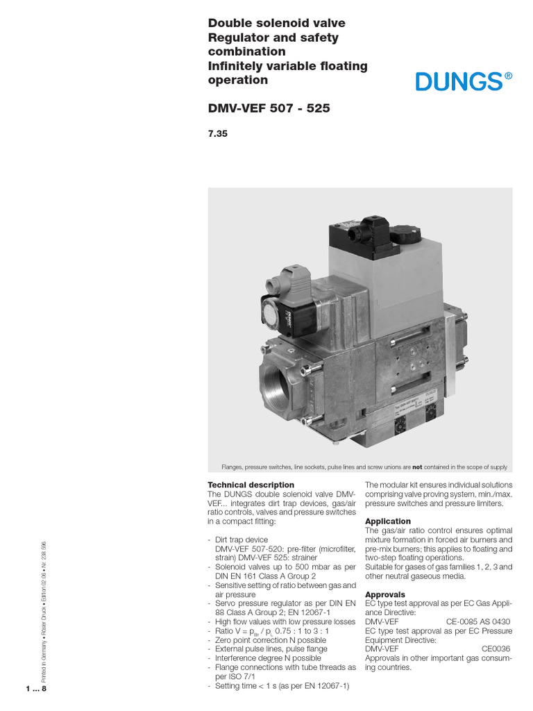 DMV-VEF Double Solenoid Valve Overview | PDF | Valve | Alternating Current