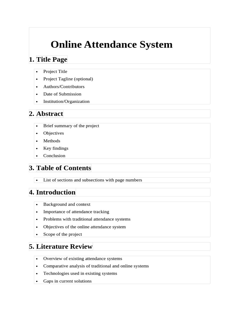 Online Attendance System Overview | PDF