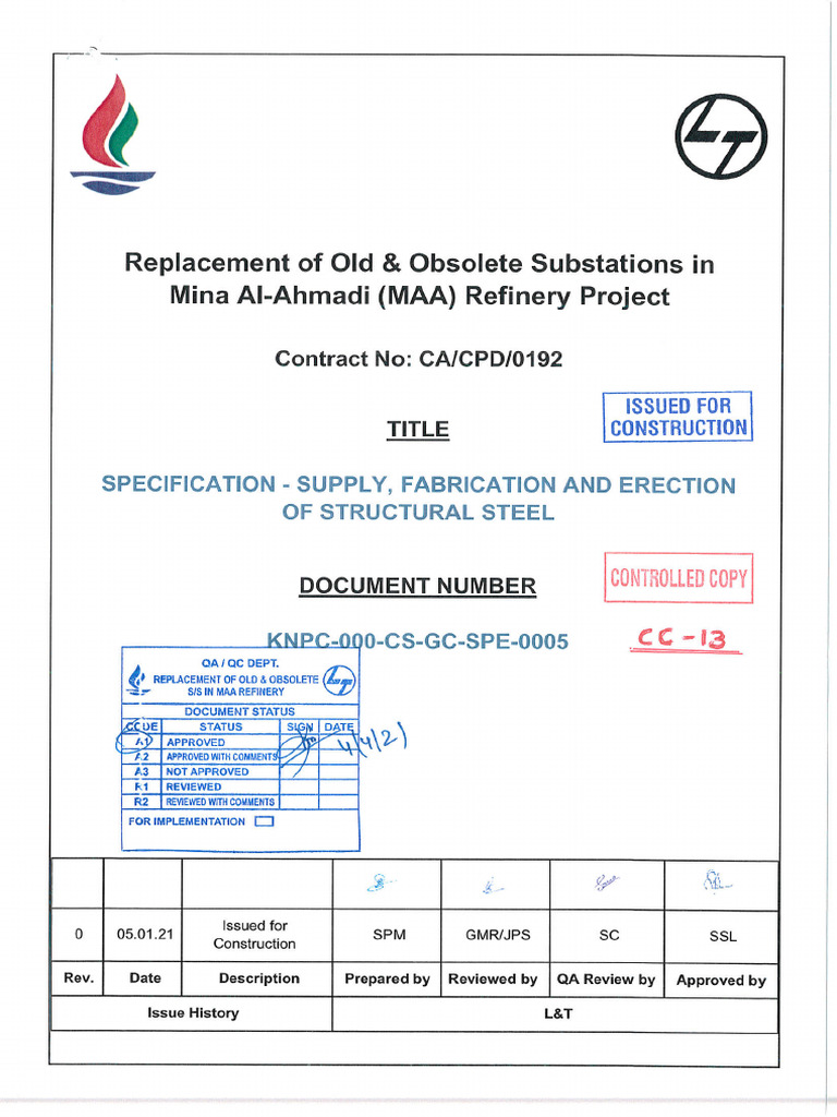 KNPC 000 CS GC Spe 0005 - R0 | PDF