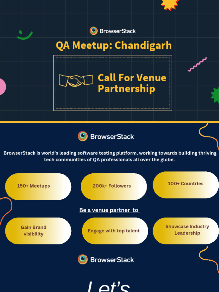 BrowserStack QA Meetup Partnership Opportunity | PDF