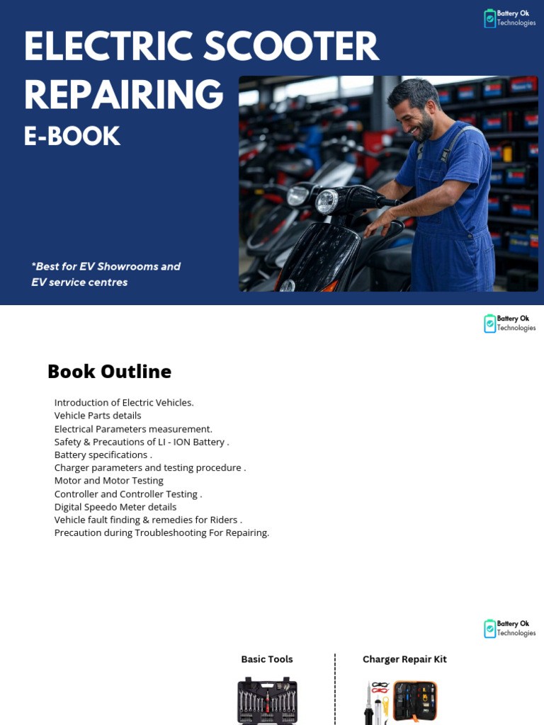 Electric Scooter Repair and Maintenance Guide | PDF | Battery Charger ...
