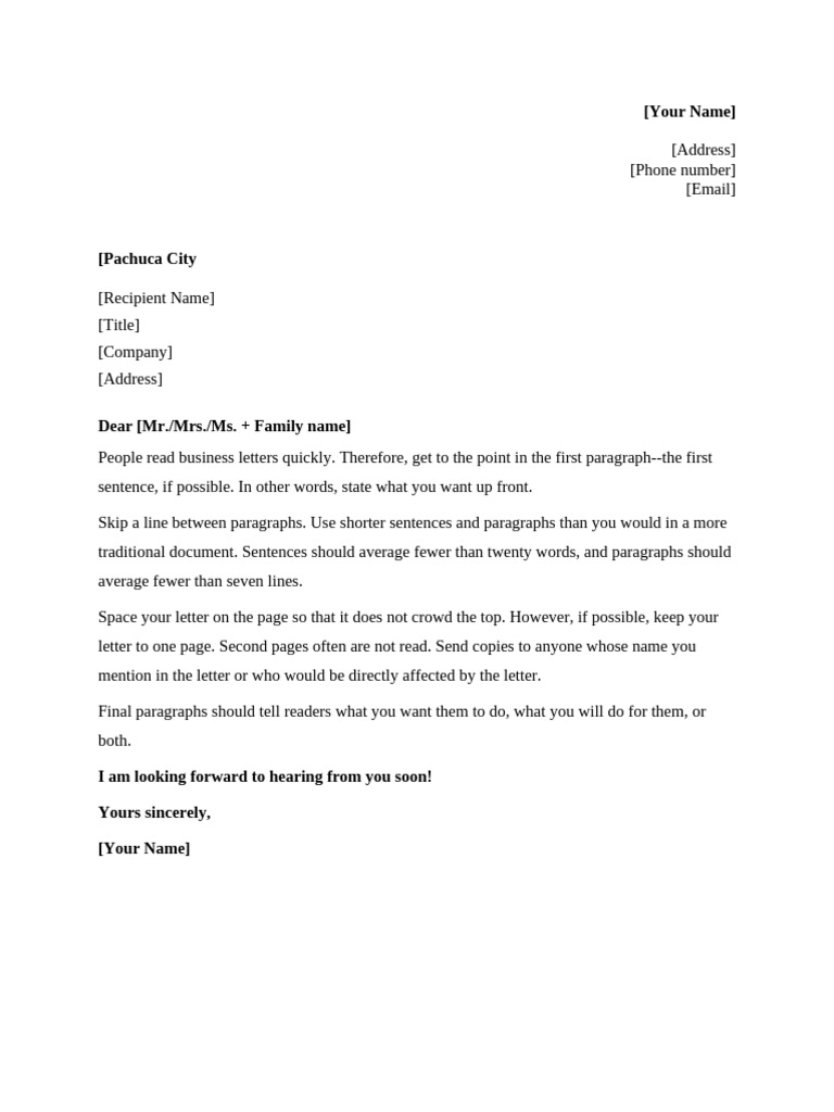 Business Letter Writing Tips | PDF