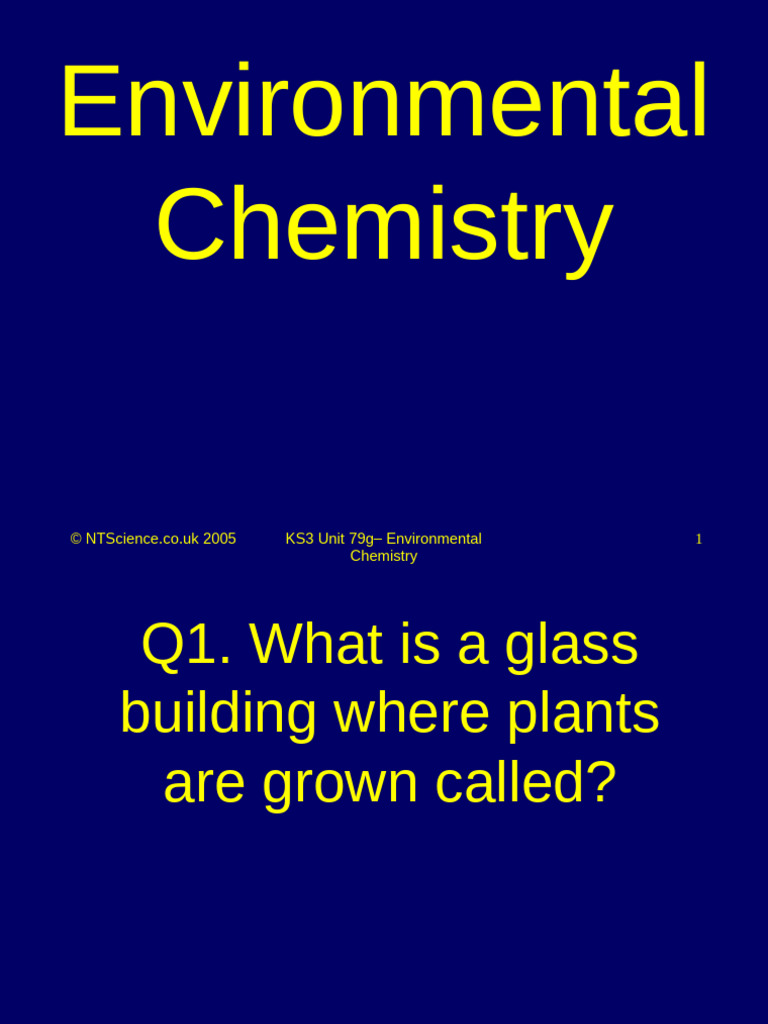 9g Environmental Chemistry Science Quiz | PDF | Atmosphere Of Earth ...