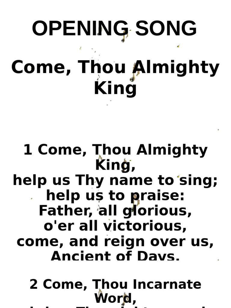 Come, Thou Almighty King | PDF