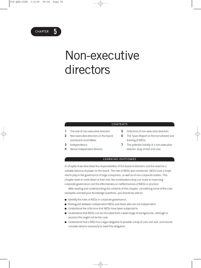 H CorpGov 6thed StudyText Chapter5 | PDF | Corporate Governance | Board ...