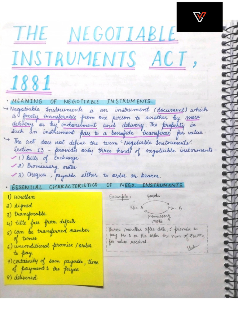 The Negotiable Instruments Act, 1881 - 51568140 - 2025 - 04 - 07 - 19 ...