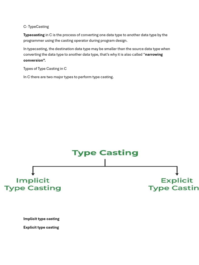 Typecasting | PDF