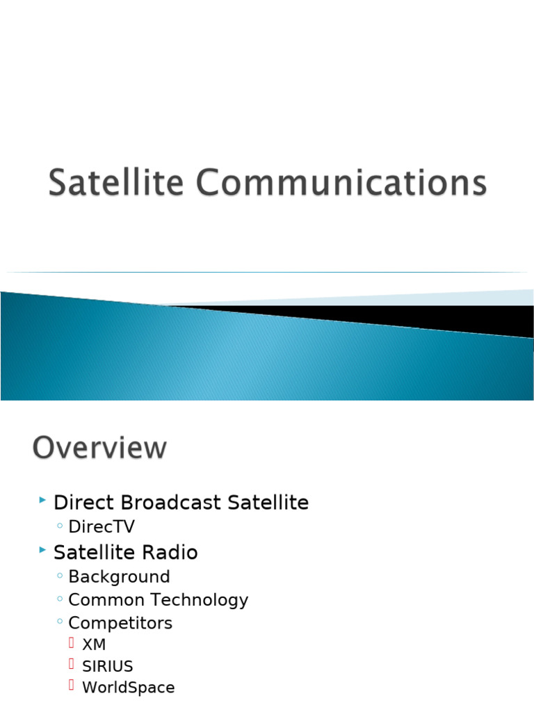 Direct Broadcast Satellite Overview | PDF | Satellite Television ...