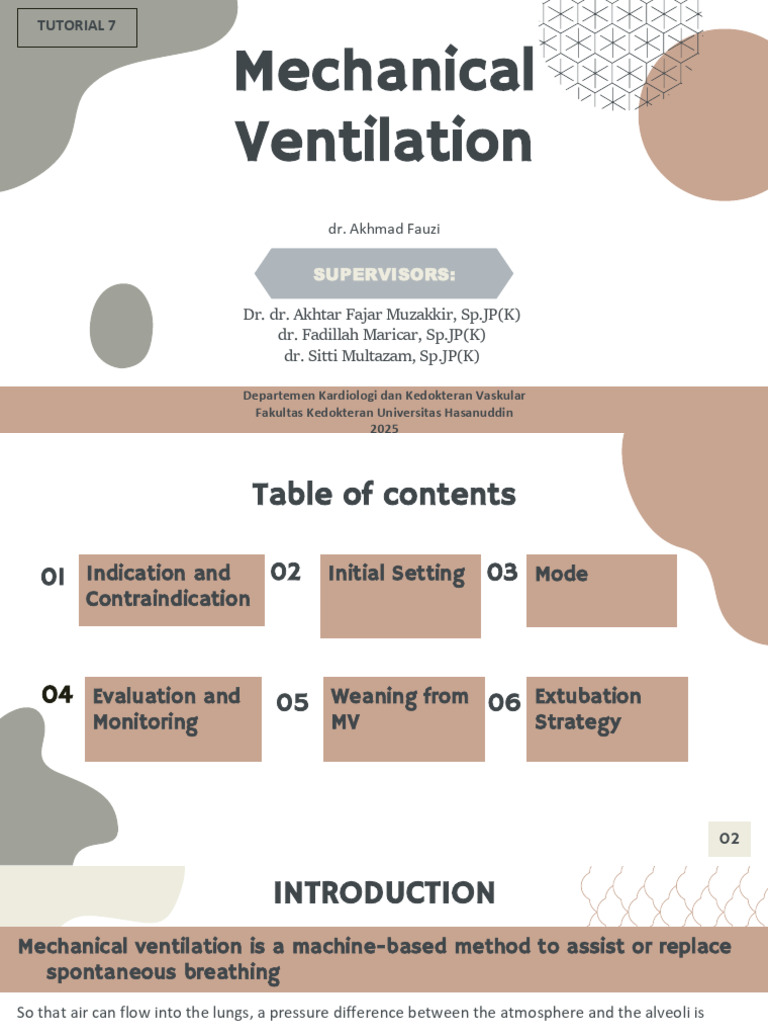 OJI Mechanical Ventilation | PDF | Breathing | Respiratory Diseases