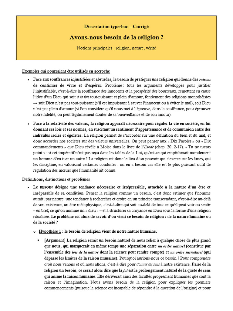 La nécessité de la religion examinée | PDF | Dieu | Raison