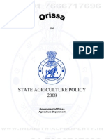 Orissa Agriculture Policy 2008