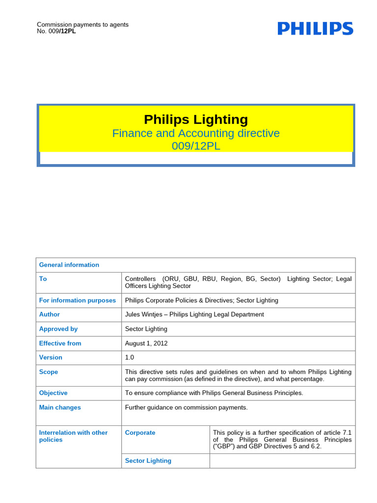 Commission Payment Guidelines for Agents | PDF | Payments | Business
