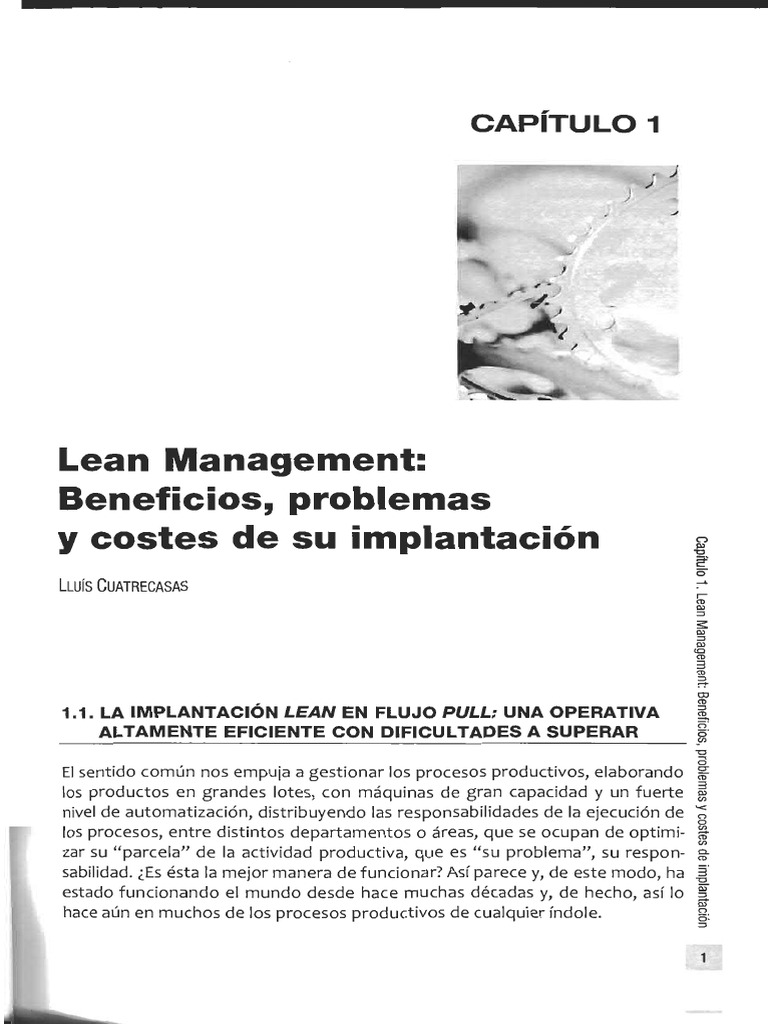 CAPITULO 1 LEAN MANAGEMENT | PDF | Producción y fabricación | Sector ...