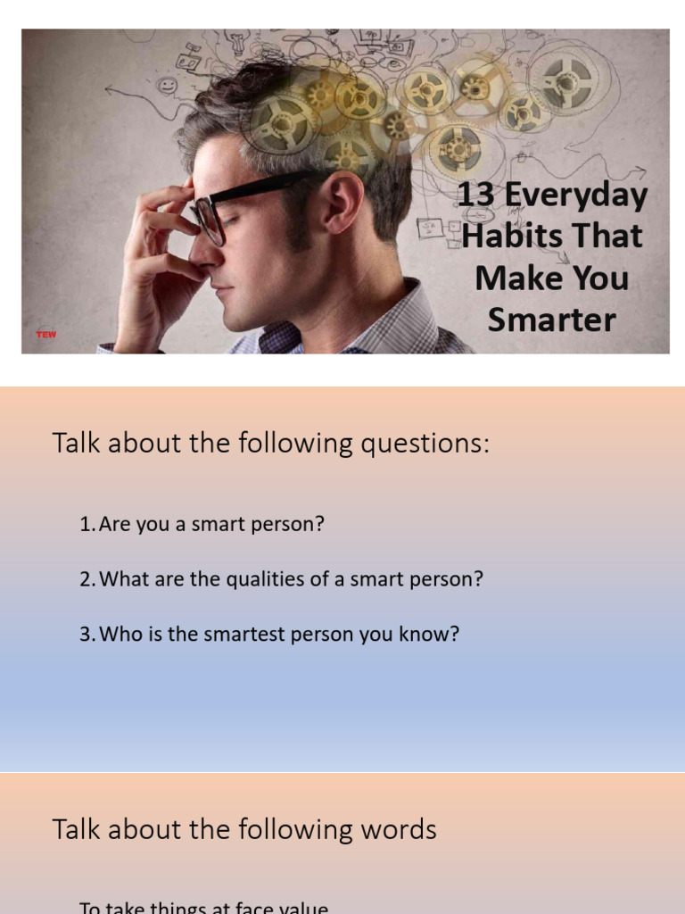13 Habits to Boost Your Intelligence | PDF | Mind | Cognitive Psychology
